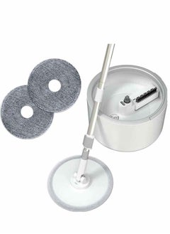 Taimi Rotary Squeeze Mop and Bucket Microfiber Mop Pads Hand Free Wringing Floor Clean Mop with 2 Pads  - Image 2