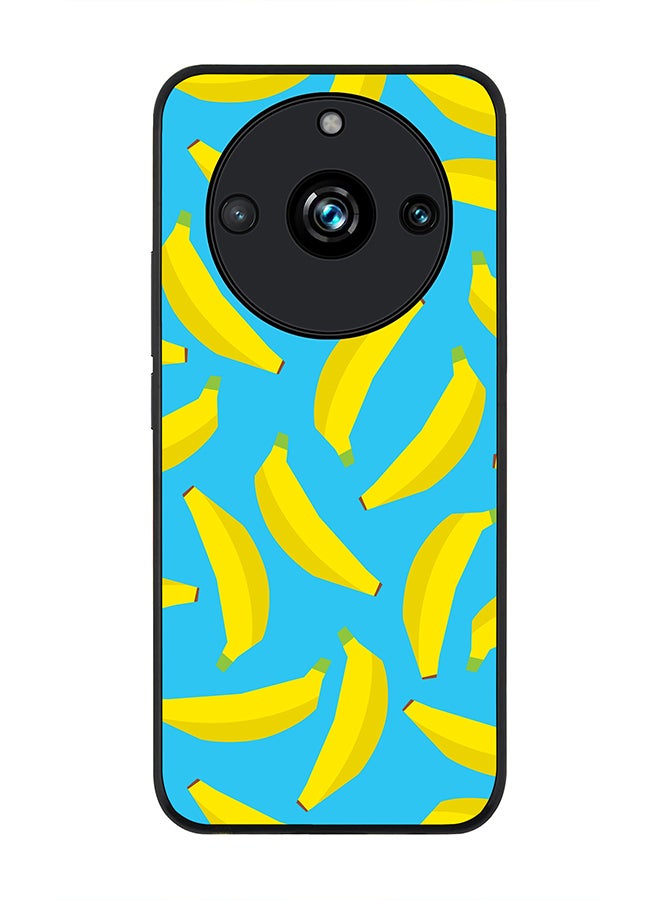 Stylizedd Rugged Black Edge case for Realme 11 Pro/Realme 11 Pro+, Custom Slim fit Flexible Anti Drop Thin Phone Case Cover - Scattered Bananas - Image 1