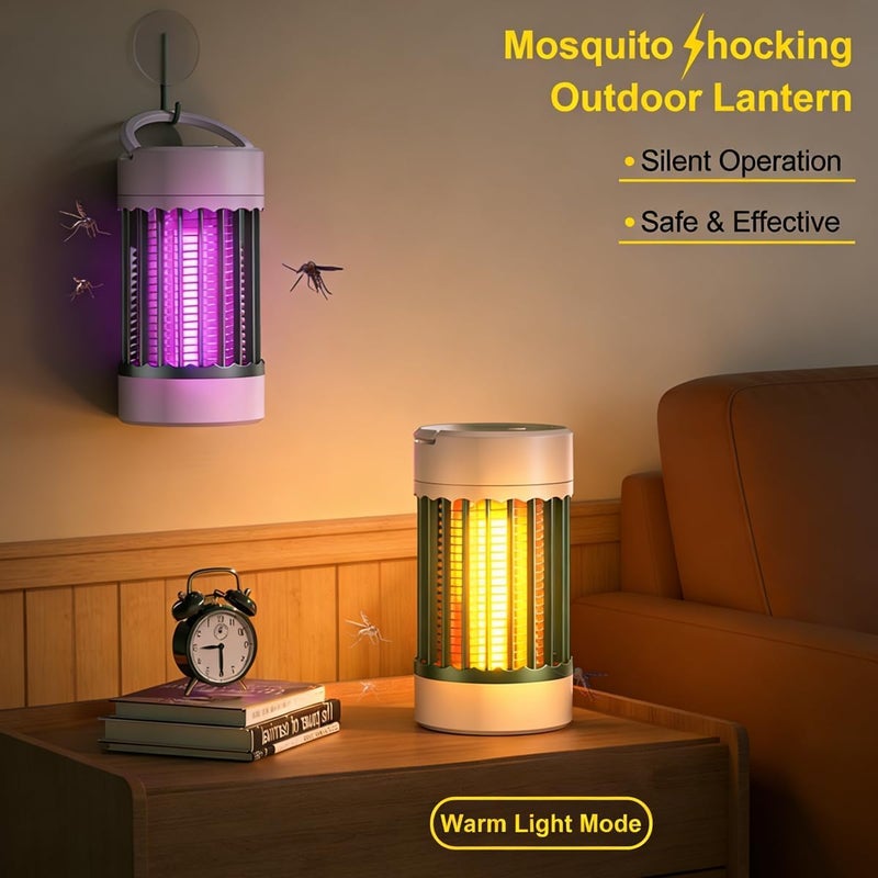 YOOJ ® Mosquito Killer Lamp, Hanging Rechargeable Bug Zapper Mosquito Zapper, Portable UV Insect Trap for Indoor/Outdoor, USB-Powered with Grid for Camping, Bedroom, Patio, Kitchen - Image 5