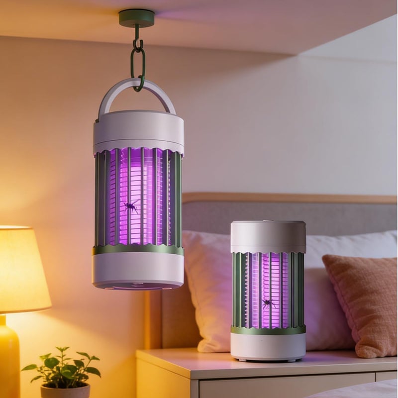 YOOJ ® Mosquito Killer Lamp, Hanging Rechargeable Bug Zapper Mosquito Zapper, Portable UV Insect Trap for Indoor/Outdoor, USB-Powered with Grid for Camping, Bedroom, Patio, Kitchen - Image 4
