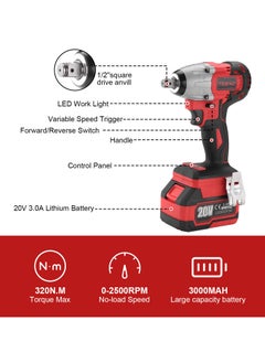TEENO TEENO power tools, 20V brushless lithium-ion impact wrench set, high torque performance, multi-functional accessories, instantly improve your work efficiency  - Image 4