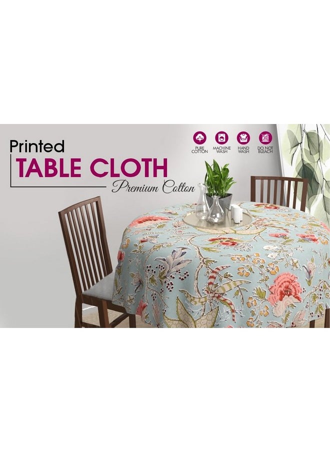 Trance Home Linen Premium Cotton Circular Table Cloth | Printed Round 4 Seater Table Cover | Washable - Reusable Cloth Cover for Table top (48 inch Diameter, Tashi Pink) - pzsku/Z7B9A2A042F5C3D2D4860Z/45/_/1738306748/ac7c2ee5-1b22-450a-8daf-2fc917b03374