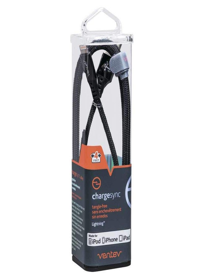 Ventev ChargeSync Braided Alloy Cable with Adhesive Backing - Jet Black - Image 3