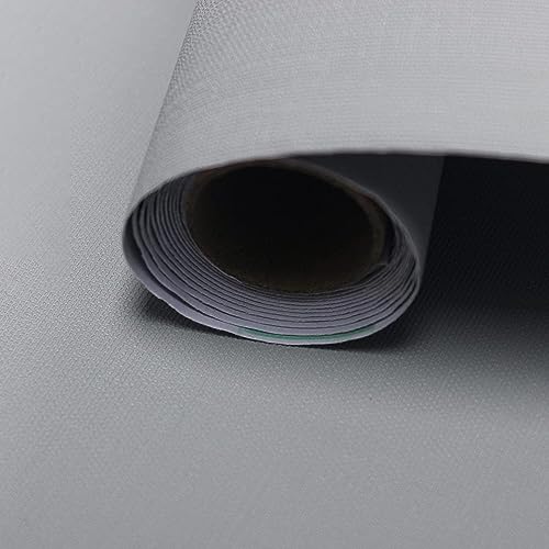ELTON Textured Solid Color Plain Wallpaper Self Adhesive Waterproof Embossed Wallpaper for Wall Livingroom Bedroom Furniture Table top, Kitcken Almirah & Doors (Light Grey, 45 x 600 Cms) - Image 1