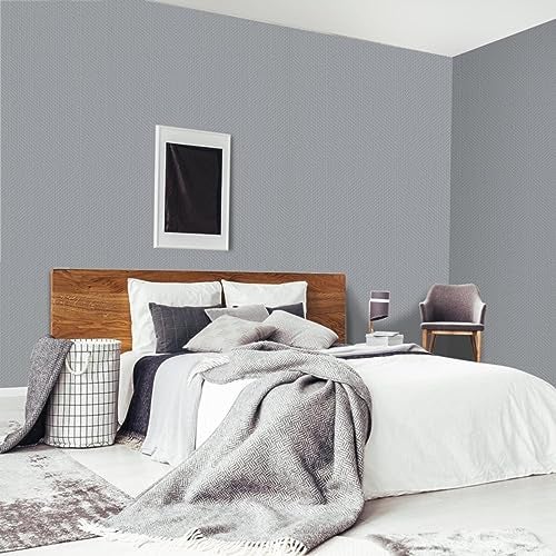 ELTON Textured Solid Color Plain Wallpaper Self Adhesive Waterproof Embossed Wallpaper for Wall Livingroom Bedroom Furniture Table top, Kitcken Almirah & Doors (Light Grey, 45 x 600 Cms) - Image 3