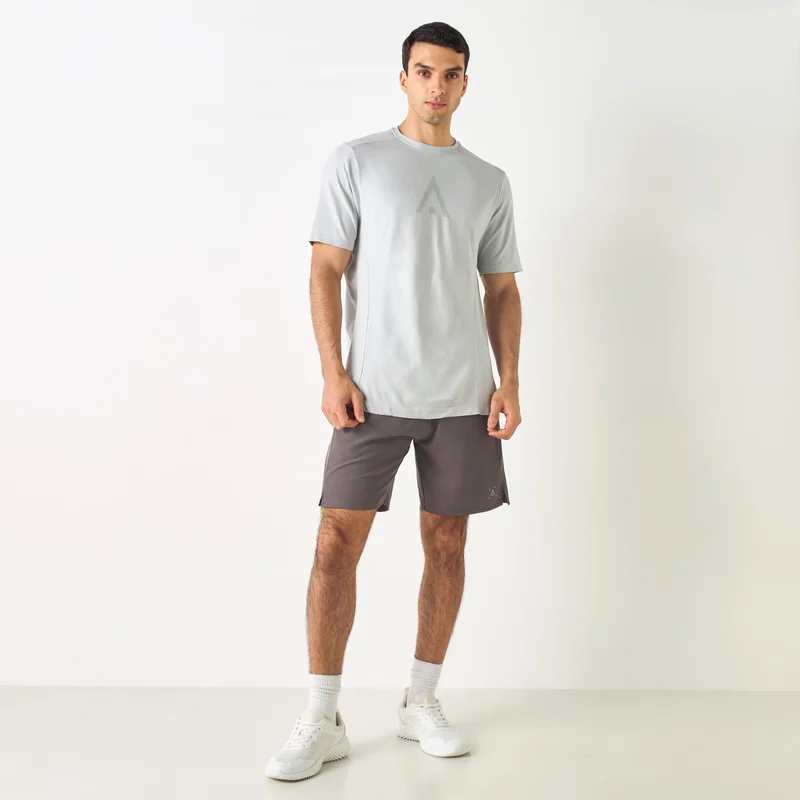 ADOT by Splash Printed Crew Neck T-shirt with Short Sleeves