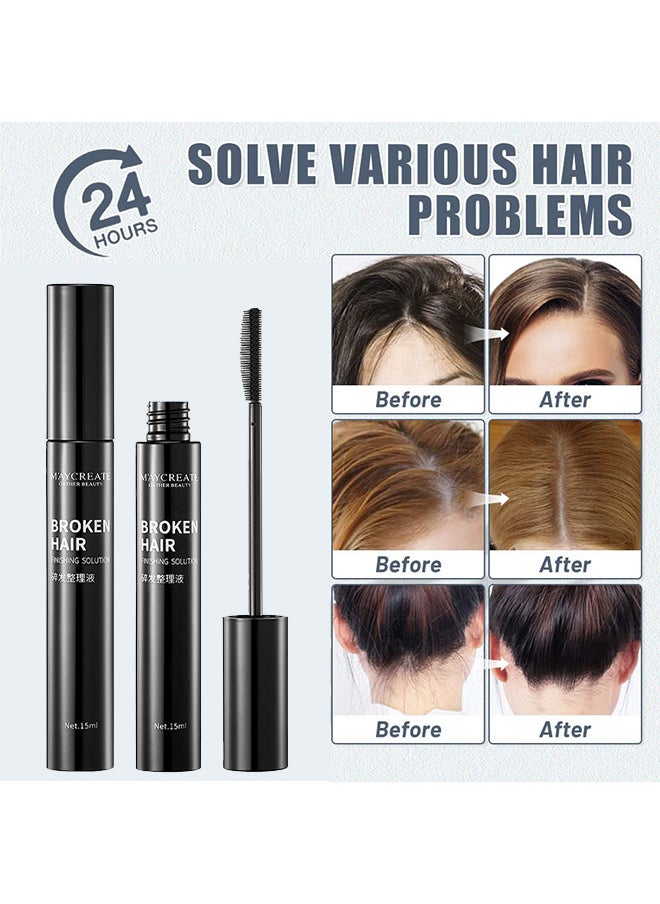 maycreate Hair Finishing Stick, Hair Mascara For Flyaway Tamer, Fly Away Hair Tamer Stick For Enhance Gloss Of Hair, Anti Frizz Broken Hair Baby Hair Flash Moment Flyaway Stick, Non-Greasy  - Image 3