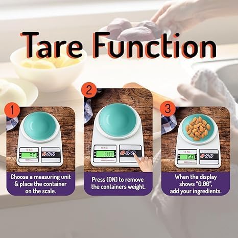 EASYMART 10Kg Kitchen Weight Machine, Digital Scale with LCD Display, Scale for Home Baking, Cooking & Balance Diet. Weighing Machine with capacity 10Kg, SF400/A121,Color May Vary - Image 4
