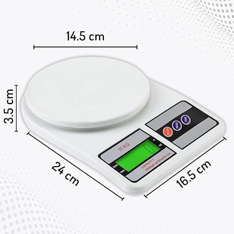 EASYMART 10Kg Kitchen Weight Machine, Digital Scale with LCD Display, Scale for Home Baking, Cooking & Balance Diet. Weighing Machine with capacity 10Kg, SF400/A121,Color May Vary - Image 5
