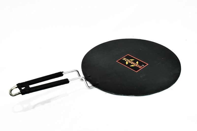 Sonanshi Sonanshi Black Dosa Tawa Pure Iron with Handle Especially Designed for Dosa/Uttpam/South Indian Dishes 12 Inches Diameter(Flat)  - Image 1