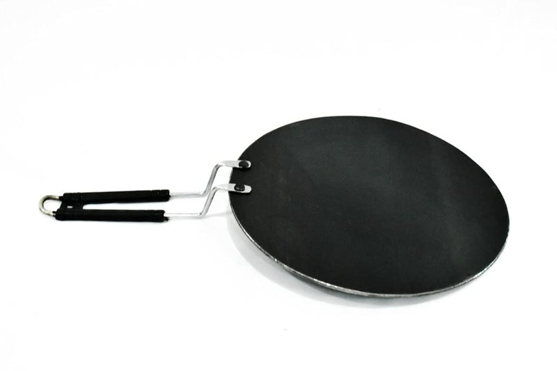 Sonanshi Sonanshi Black Dosa Tawa Pure Iron with Handle Especially Designed for Dosa/Uttpam/South Indian Dishes 12 Inches Diameter(Flat)  - Image 2