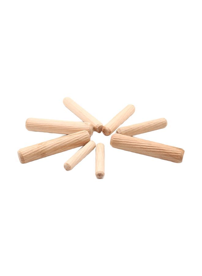 NIBEMINENT 100-Piece Fluted Wooden Dowel Set Beige  - Image 1
