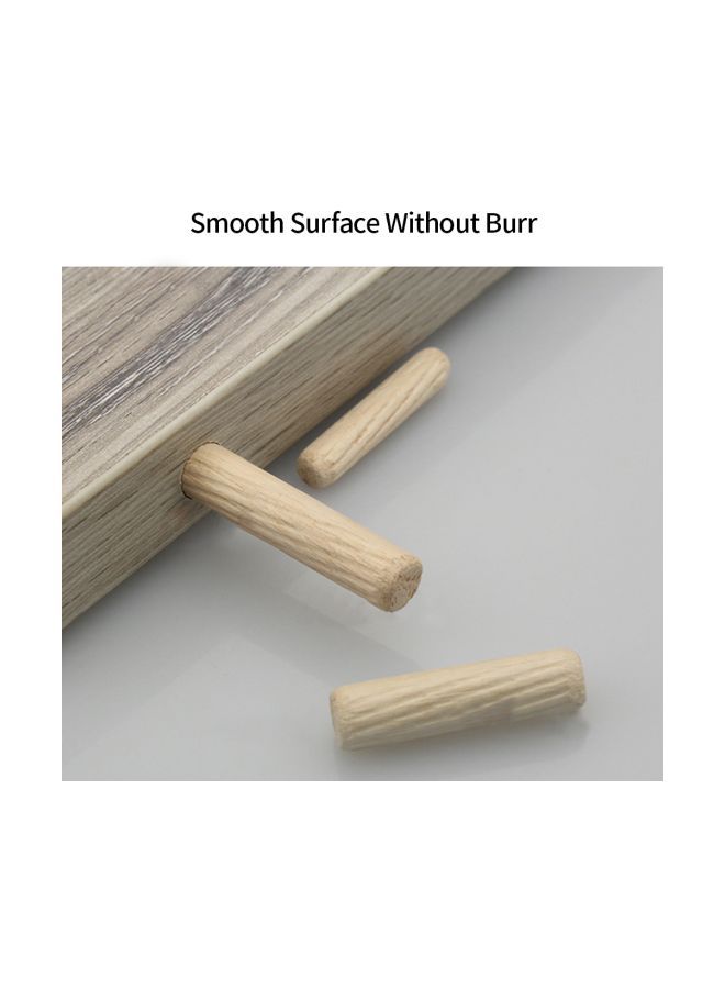 NIBEMINENT 100-Piece Fluted Wooden Dowel Set Beige  - Image 4
