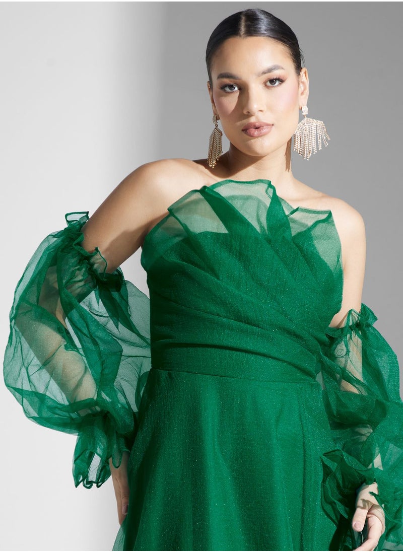 Ella Limited Edition Tulle Off Shoulder Dress  - Image 3