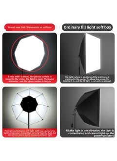 General 350 Panoramic Live Broadcast Fill Light Studio Soft Light Box Set Lighting Photography Light Live Broadcast Room Fill Light-Light Source Color:Crossbar Arm  - Image 4