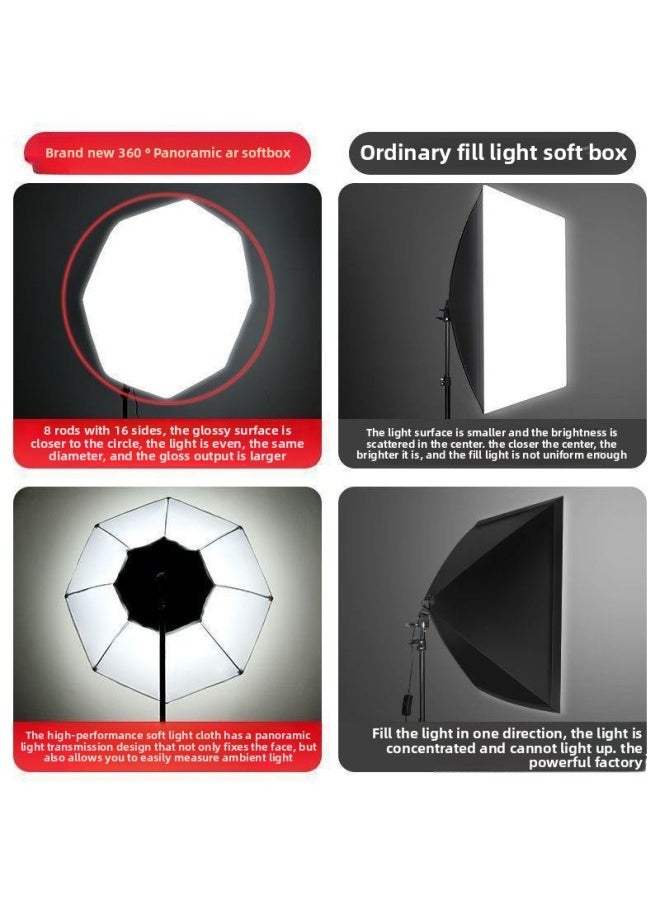 General - 350 Panoramic Live Broadcast Fill Light Studio Soft Light Box Set Lighting Photography Light Live Broadcast Room Fill Light-Light Source Color:Crossbar Arm - Image 1
