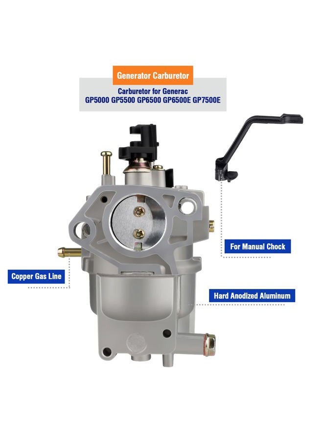 HUZTL كربوراتور لجينيراك GP5000 GP5500 GP6500 0J58620157 5KW 5.5KW 6.5KW مولد 389cc 0G8442A111 كرب مع مجموعة تصفية الهواء للصيانة - Image 3