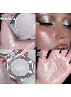 ibcccndc Pearl White Face Body Cheek Diamond Shimmer Highlight Makeup Palette Powder Iluminadores Iluminador  - Image 3
