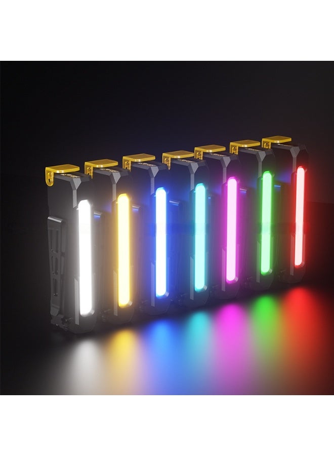 سكت شيكترو مصباح يدوي جديد متعدد الوظائف متغير الألوان RGB مع مشبك شحن USB مغناطيسي لإضاءة مثالية (أبيض) - Image 4