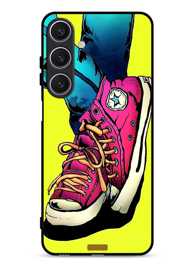 Tolwak Samsung Galaxy A26 Protective Case Cover Canva Shoes Art - Image 1