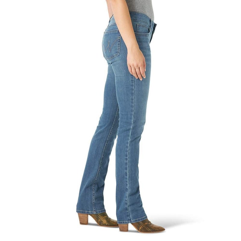 Wrangler Womens Western Mid Rise Stretch Straight Leg Jeans, Brianna, 7 1 US - Image 3
