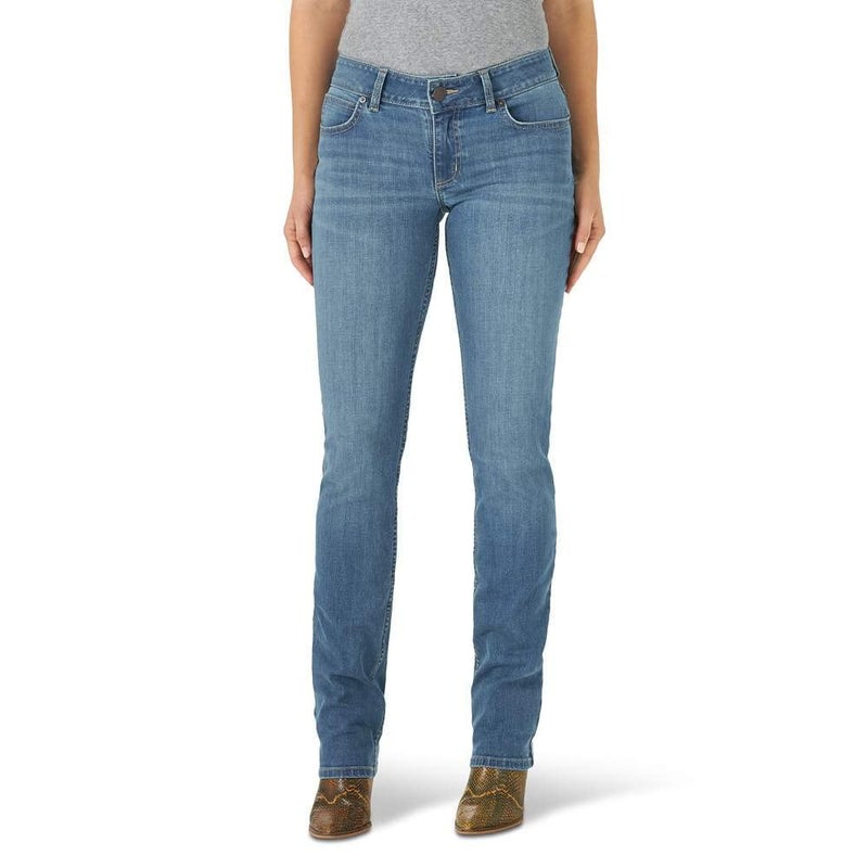 Wrangler Womens Western Mid Rise Stretch Straight Leg Jeans, Brianna, 7 1 US - Image 2