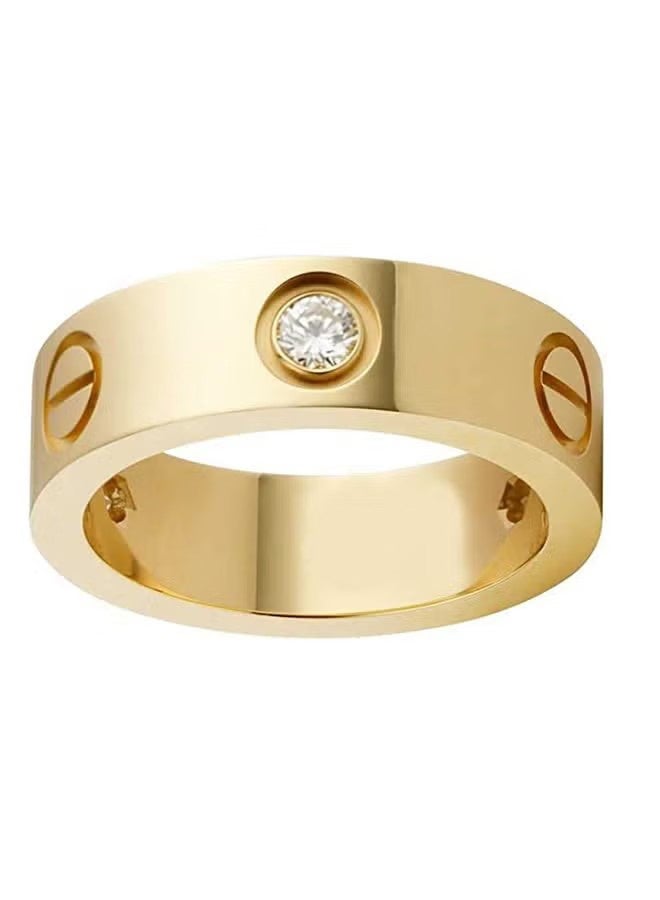 YJ Yellow Gold Plated Ring - Image 3