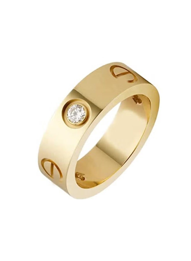 YJ Yellow Gold Plated Ring - Image 2