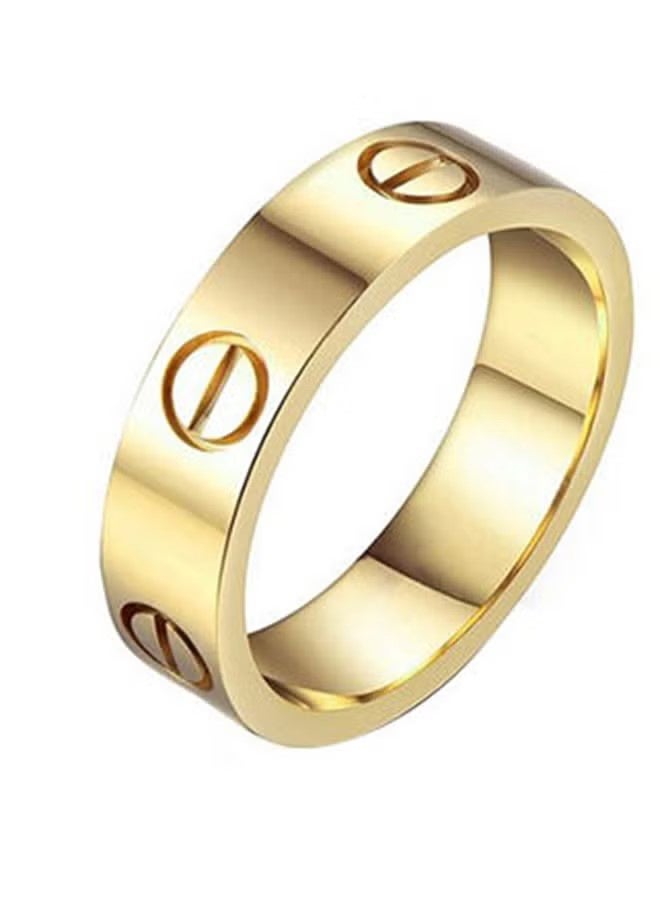 YJ Yellow Gold Plated Ring - Image 5