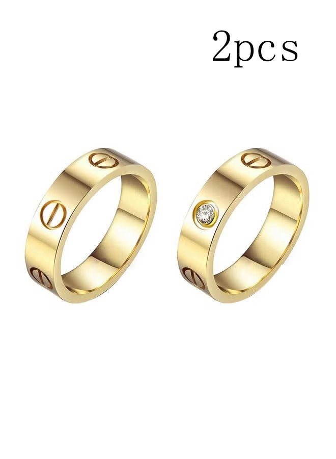 YJ Yellow Gold Plated Ring - Image 1