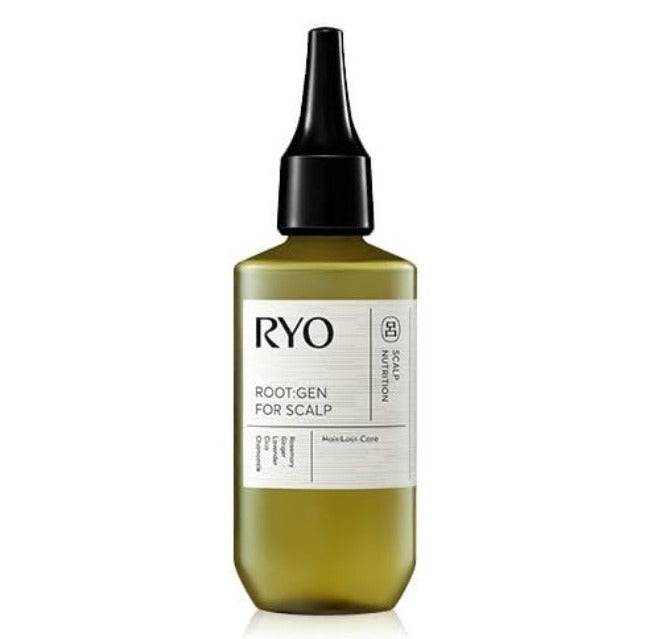 RYO Root:Gen Hair Strength Care Scalp Essence 80ml, Korean Scalp Nourishing Treatment with Panax Ginseng & Green Tea Extract for Stronger-Looking Hair