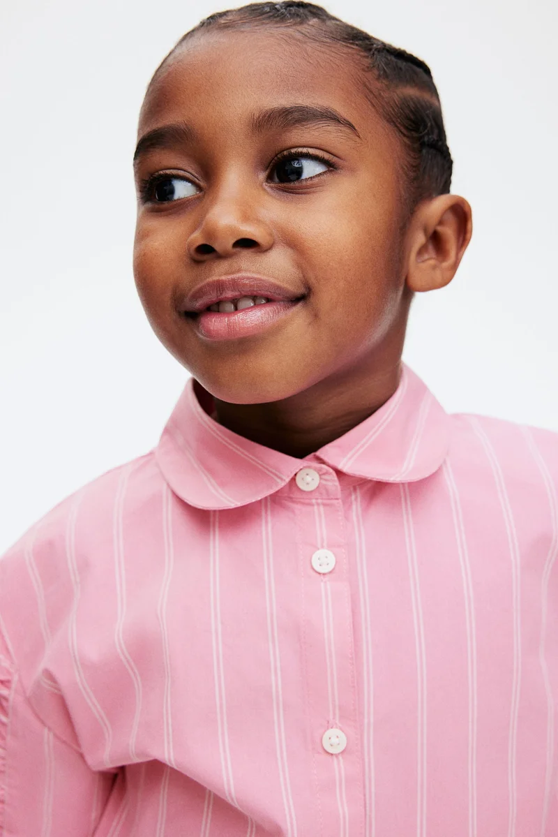 H&M Balloon-sleeve cotton shirt