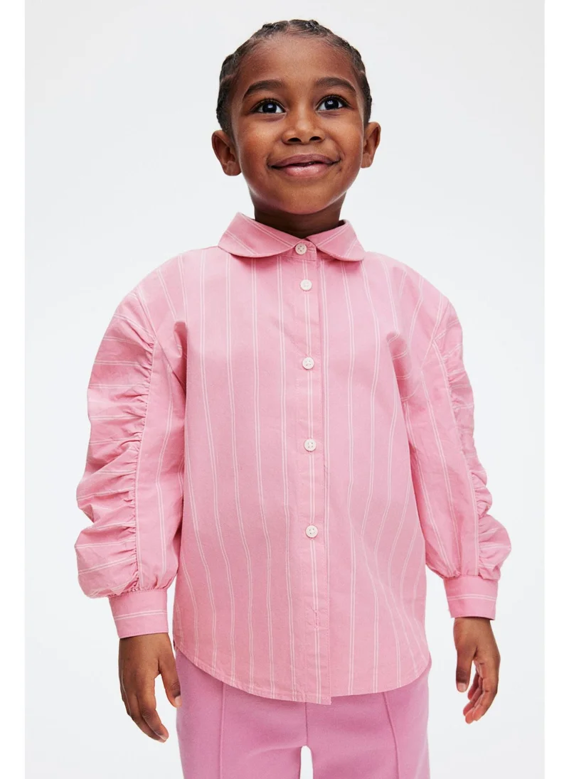 H&M Balloon-sleeve cotton shirt