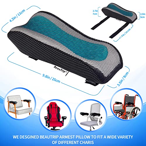 BEAUTRIP Ergonomic Armrest Pads- Office Chair Arm Rest Cover Pillow - Elbow Support Cushion for Computer, Gaming and Desk Chairs (Set of 2, Mesh Cover) - Image 5
