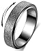 OreilleStar Anxiety Ring for Women Fidget Spinner Ring Fidget Toys Adults Titanium Stainless Steel Thumb Ring 6mm Wide Black Size 9 - Image 3