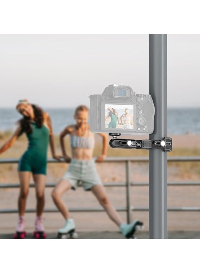 NEEWER Super Clamp with 3" Dual Ballhead Magic Arm – Cold Shoe Mount, 1/4" & 3/8" Threads, Adapter for Phone & Action Camera – Compatible with Desk, Tripod, Crossbar, Gimbal Rods, SmallRig, GoPro, DJI – ST83 - Image 3