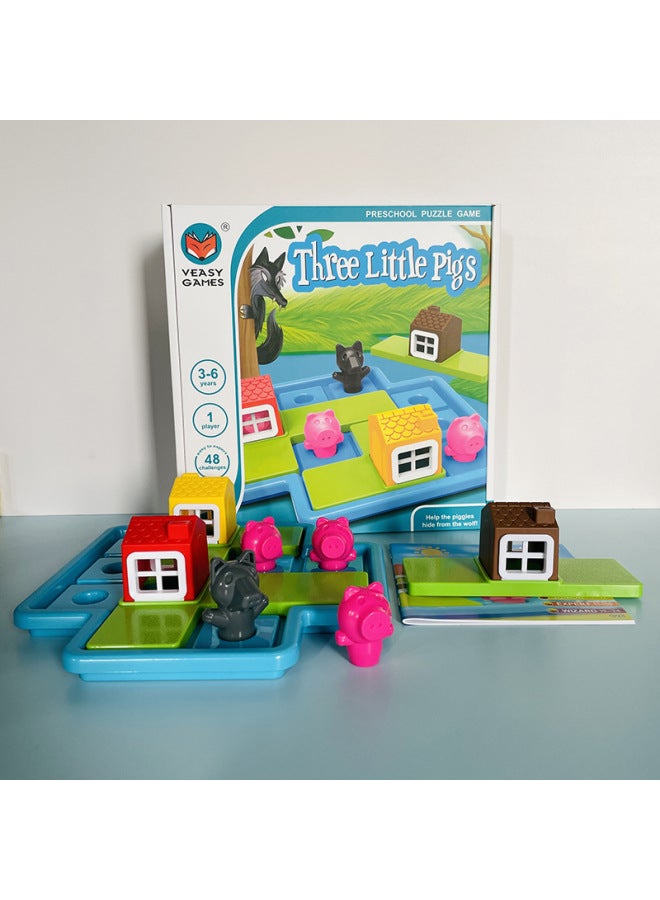 The Big Bad Wolf And The Three Little Pigs Table Game Children's Logical Thinking Training Puzzle Break-through Toys Early Education Fairy Tale Toys-Color:Little Red Riding Hood Puzzle (chinese)  - Image 2