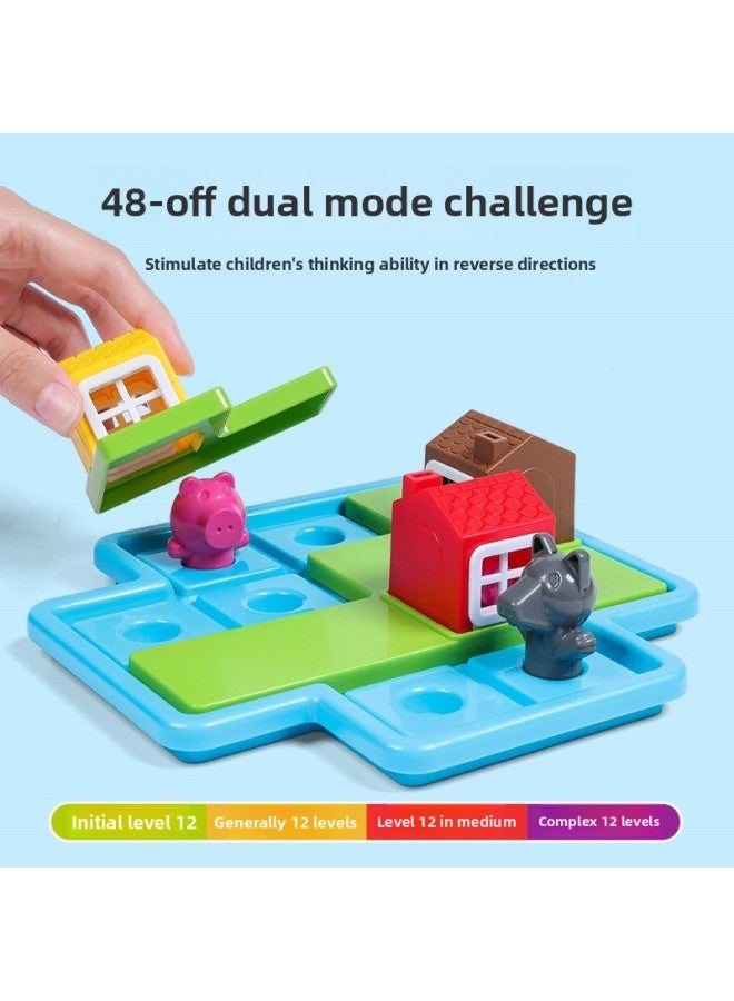 The Big Bad Wolf And The Three Little Pigs Table Game Children's Logical Thinking Training Puzzle Break-through Toys Early Education Fairy Tale Toys-Color:Little Red Riding Hood Puzzle (chinese)  - Image 3