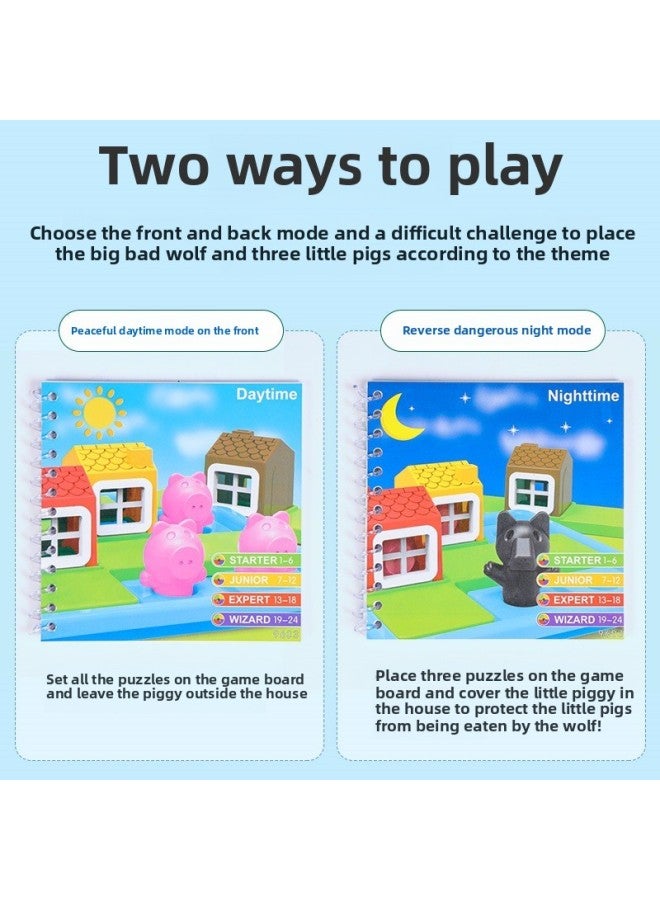 The Big Bad Wolf And The Three Little Pigs Table Game Children's Logical Thinking Training Puzzle Break-through Toys Early Education Fairy Tale Toys-Color:Little Red Riding Hood Puzzle (chinese)  - Image 4