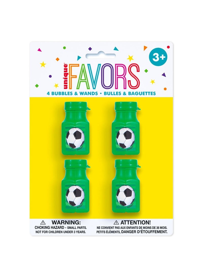 Unique Football Bubble Blowers Green 4-Pack - Image 1