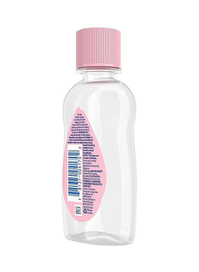 Johnson's Baby Oil, Pure Mineral Oil To Prevent Moisture Loss, Hypoallergenic, Original 3 fl. oz - Image 2
