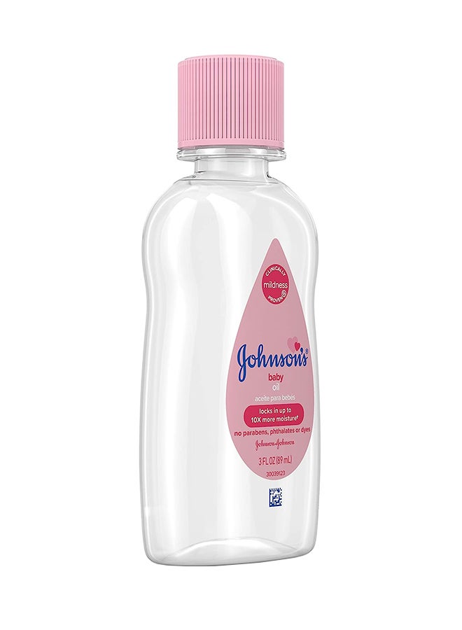 Johnson's Baby Oil, Pure Mineral Oil To Prevent Moisture Loss, Hypoallergenic, Original 3 fl. oz - Image 3
