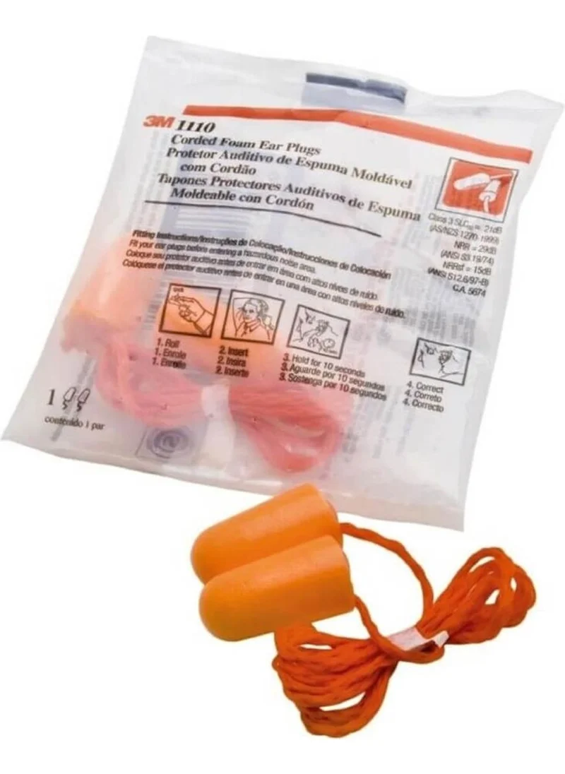 3M ™ 1110 Corded Earplugs, 37 dB - 100 Pairs