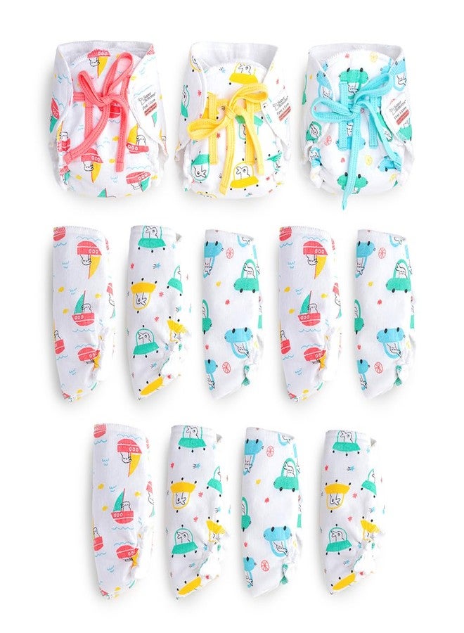 SuperBottoms DryFeel Baby Langot 0-6 months l Organic Cotton Modern Baby Nappy l Mess-free Langot with Gentle Elastics l Super DryFeel Top Layer l Diaper-free Time Essential | 12 Pack - Image 2