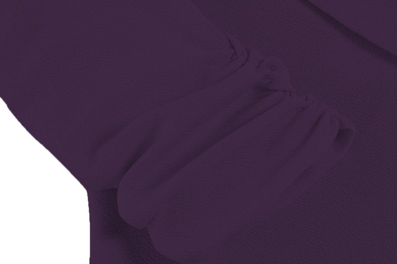 POGTMM بليزر بوجت الصغيرة للنساء بأكمام مجمعة جاكيتات مكتبية بليزر كاجوال (S، بنفسجي داكن) - Image 5