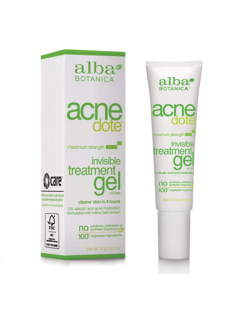 Alba Botanica - Alba Botanica Acnedote Invisible Treatment Gel, 0.5 oz - Image 1
