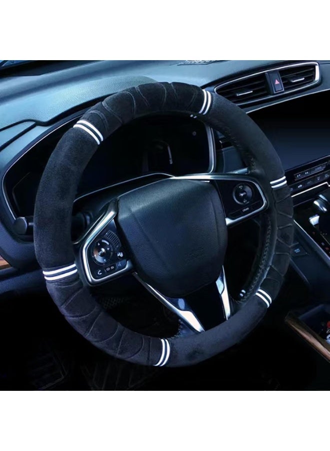 Western Steering Wheel Cover, Western Cowboy Steering Wheel Cover, Diameter of 38cm, for Women Men Auto Truck(Black) - Image 1