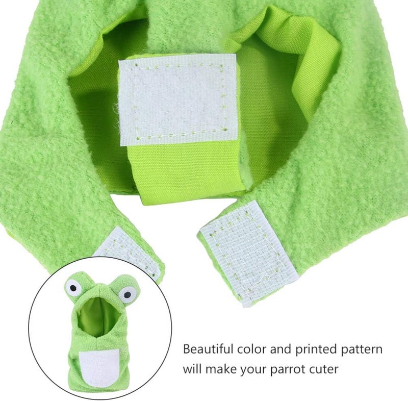 NUOBESTY Bird Diaper Flight Suit Parrot Frog Costume Pet Small Animals Clothes Parakeet Cockatiel for Festival Home Party Halloween S Green - Image 4