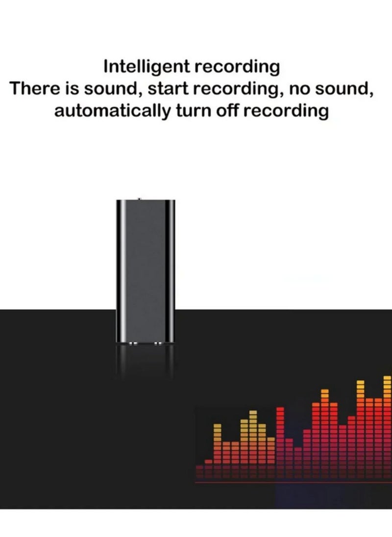 Q25 Mini Digital Voice Recorder Small Voice Activated Recorder with Back Clip Noise Reduction Clear Recording 8GB Memory for Meeting Lecture Interview