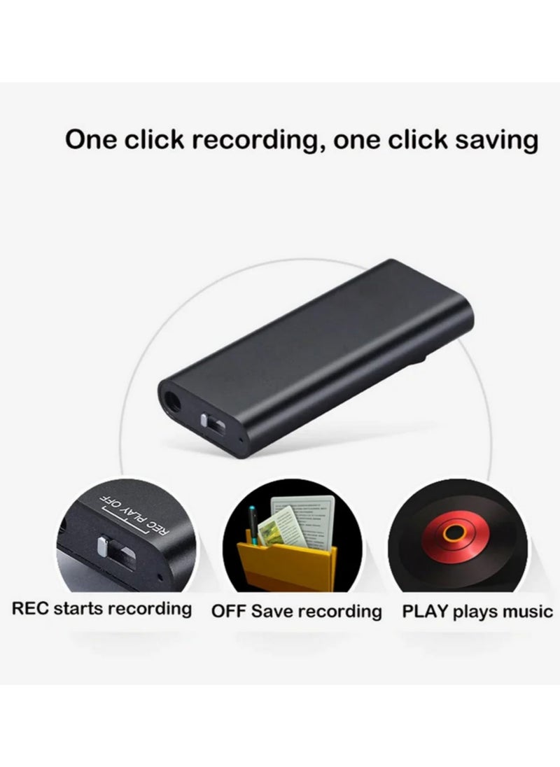 Q25 Mini Digital Voice Recorder Small Voice Activated Recorder with Back Clip Noise Reduction Clear Recording 8GB Memory for Meeting Lecture Interview
